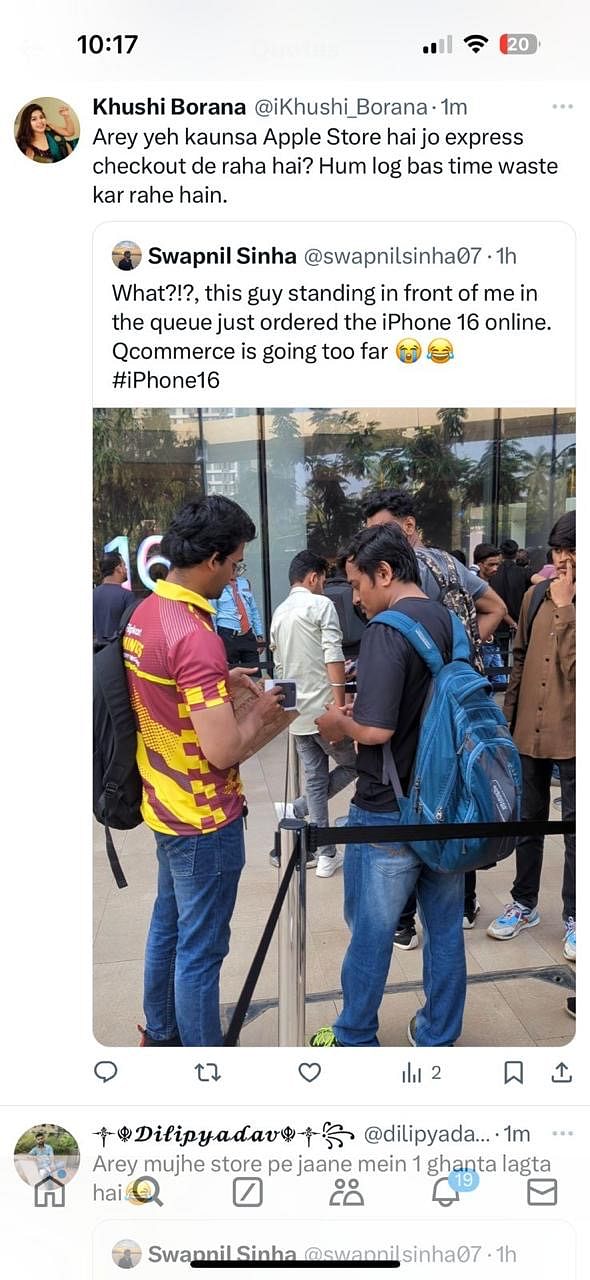 Mumbai man jumps queue to get the iPhone 16