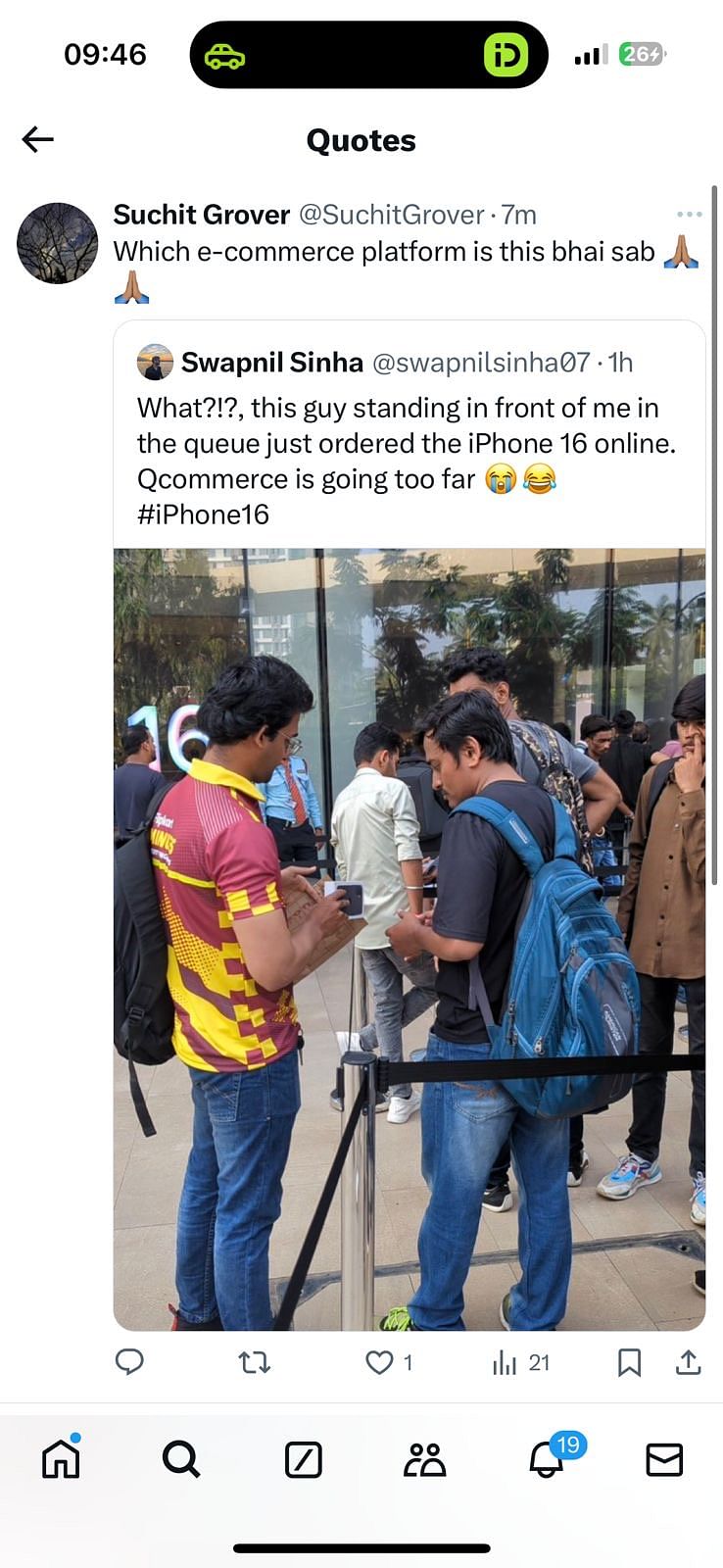 Mumbai man jumps queue to get the iPhone 16