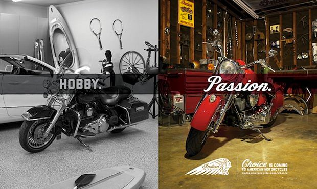 Indian Motorcycle mocks Harley Davidson: competitive ad done well