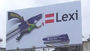 Lexi Pens billboard campaign 'grips' viewers