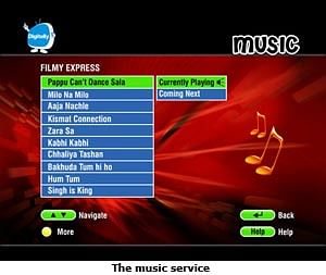 DEN introduces music service on interactive channel