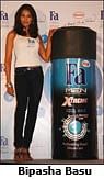 Bipasha Basu sprays on for Fa Men Xtreme