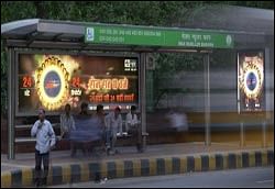 STAR News' unusual clock on Delhi bus shelters