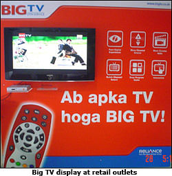 Reliance Big TV banks on in store displays