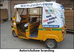 Auto rickshaws -- the new advertising medium in the Capital