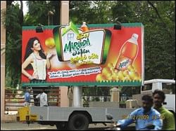 Mirinda's new OOH campaign encourages stocking PET bottles at home