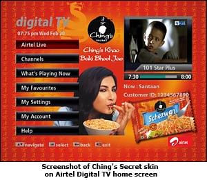 Ching's Secret to experiment with interactive ads on Airtel digital TV