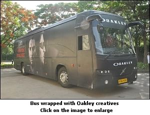 Oakley wraps a bus to educate consumers