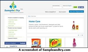 Try tryvertising online via Sampleandtry.com