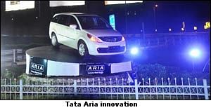 Driving away with Tata Aria, courtesy Clear Channel Mudra