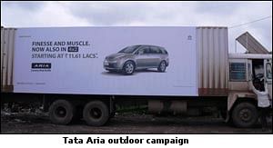 Driving away with Tata Aria, courtesy Clear Channel Mudra