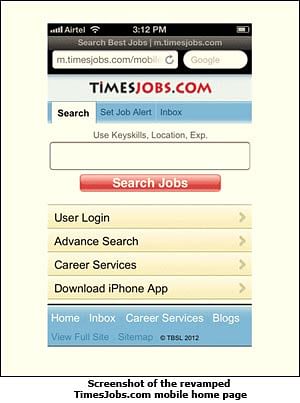 TimesJobs.com revamps its mobile site