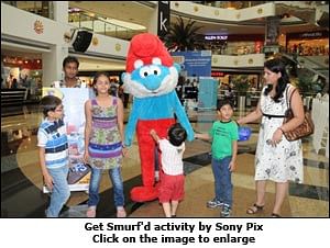 Pix brings Smurf'd touch to malls
