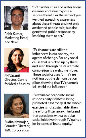 What attracts TV news channels to social causes?