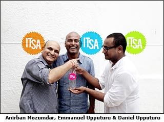 Emmanuel Upputuru, Anirban Mozumdar & Daniel Upputuru start ITSA Brand Innovations