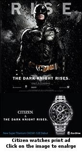 Citizen Watches ties up with The Dark Knight to promote Super Titanium