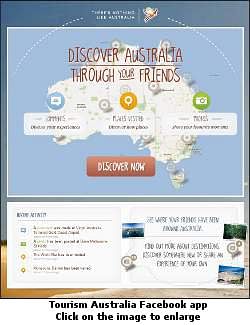 Tourism Australia helps to plan holiday through Facebook app