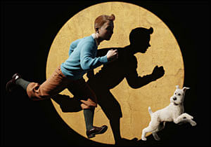 Tintin on a promotional adventure