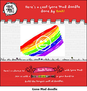 Gone Mad Choco Sticks builds a Doodle Wall