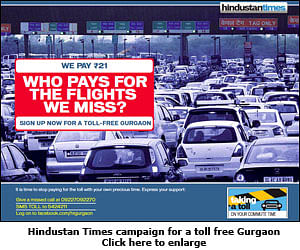 HT pitches for toll free Gurgaon