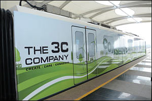 3C's green message on Rapid Metro Gurgaon Rail