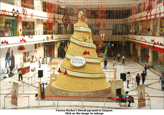Ferrero Rocher creates Diwali pyramid