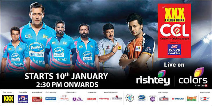 Celebrity Cricket League to air on six channels