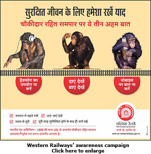 Crossing railway tracks is no monkey business