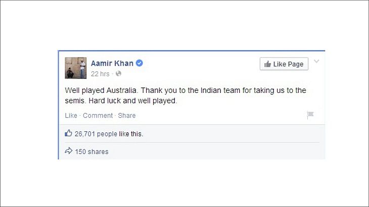 Facebook shares data on India-Australia semifinal