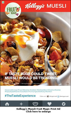 Why does Kellogg's new print ad resemble an Instagram post?