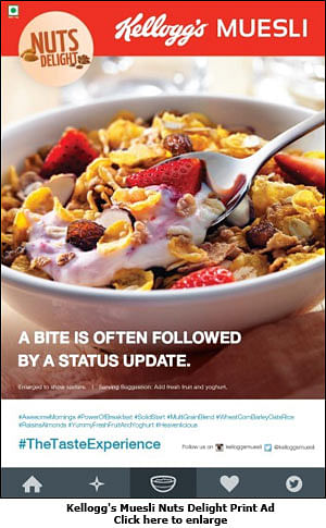 Why does Kellogg's new print ad resemble an Instagram post?