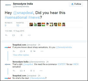 When Sensodyne and Snapdeal bantered over a toothbrush, on Twitter