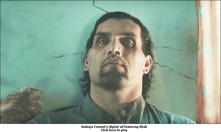 The Great Khali 'throws his weight around' for Ambuja Cement