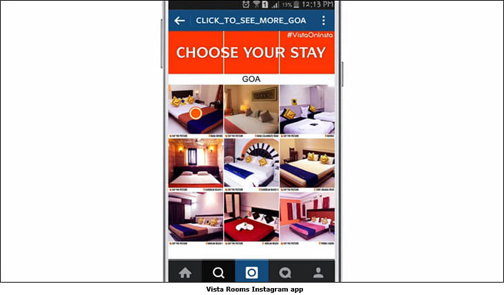 Vista Rooms rolls out functional app on Instagram