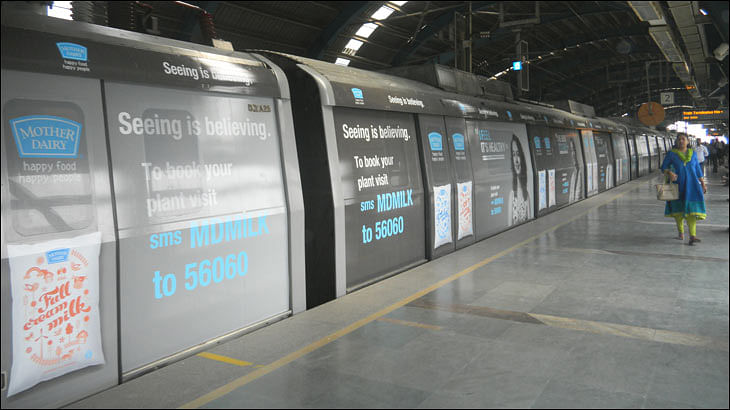 Mother Dairy goes on a ride on Delhi Metro