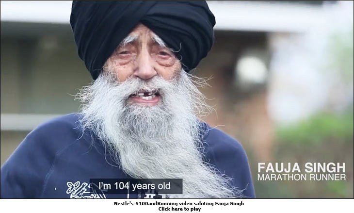 Nestl&#233; salutes world's oldest marathon runner Fauja Singh