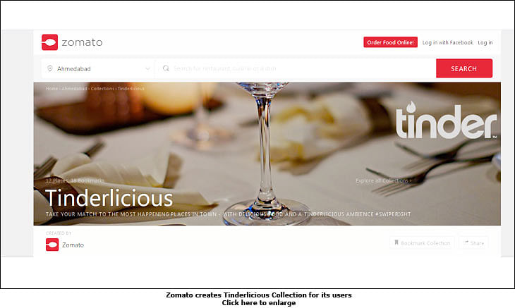 Zomato and Tinder commemorate Valentine's Day with the Tinderlicious Collection