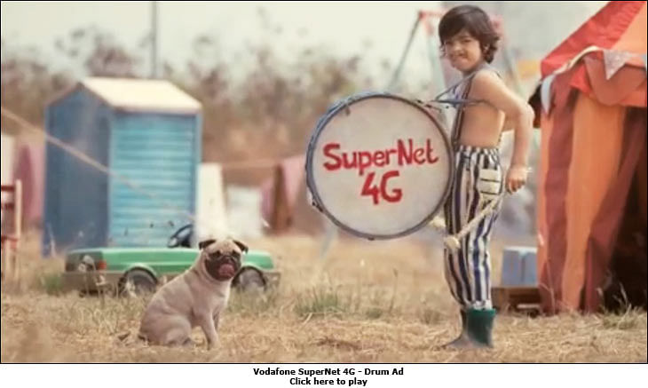 Vodafone brings back the pug to fight the Airtel girl