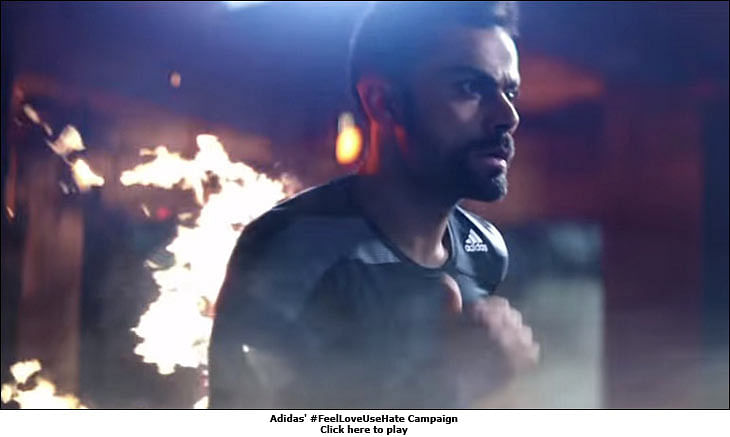 Virat Kohli plays upon #FeelLoveUseHate in new adidas campaign