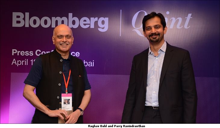 Bloomberg announces partnership with Quintillion Media to create BloombergQuint