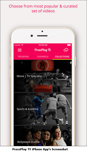 PressPlay TV launches an app for iPhone and desktop/web browser users