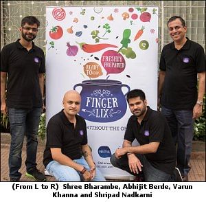 Shripad Nadkarni, Shree Bharambe, Varun Khanna, and Abhijit Berde launch Fingerlix, a food start-up