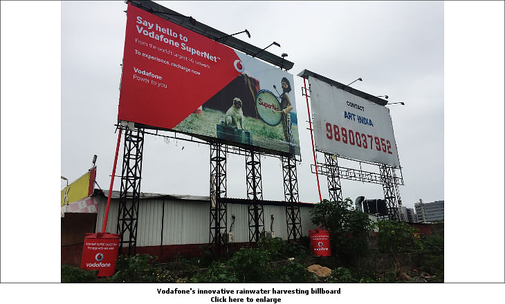 When Vodafone installed five unique rainwater harvesting billboards at New Airport Road, Pune