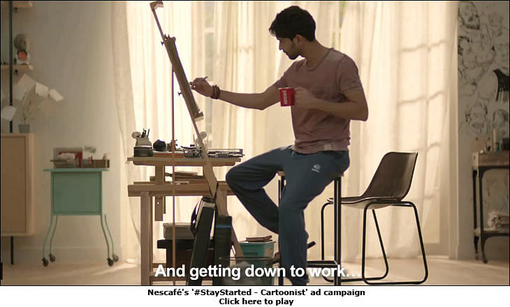 The Nescaf&#233; ad is back in a warm-up session with RJ Rishi