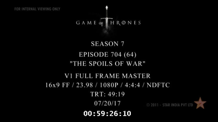 Game of Thrones season 7 episode 4 leaked; Star India confirms compromise
