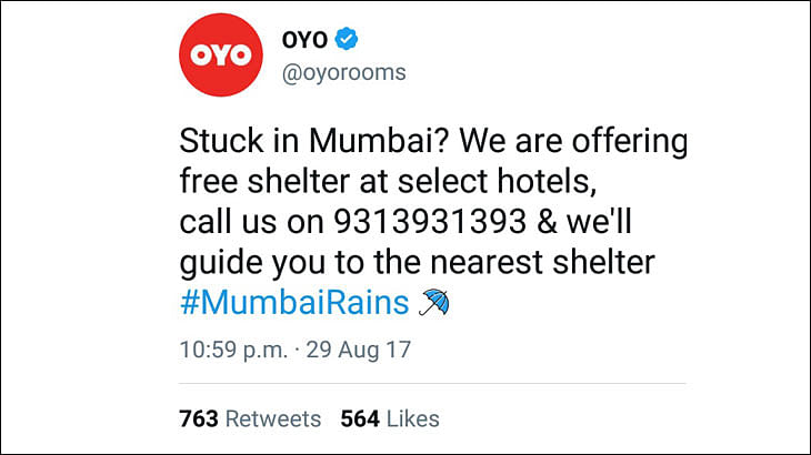 Brands that reached out to Mumbaikars while it rained: A Story in Screenshots
