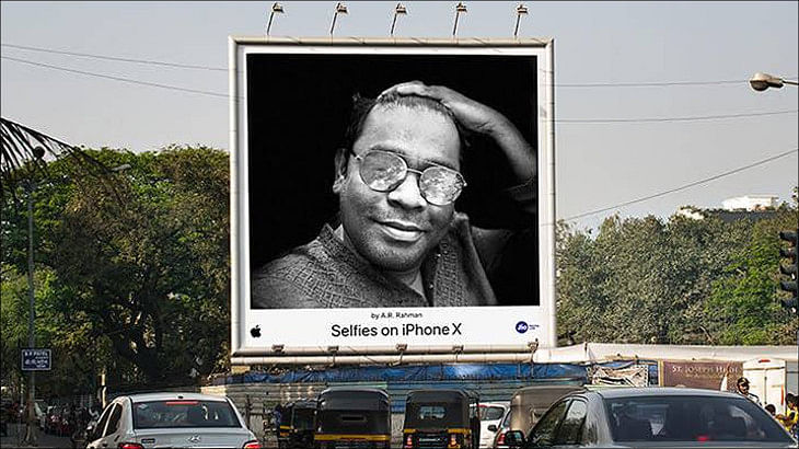afaqs! Creative Showcase: AR Rahman on iPhone billboard