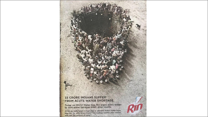 afaqs! Creative Showcase: 300 villagers in Rin's print ad by JWT