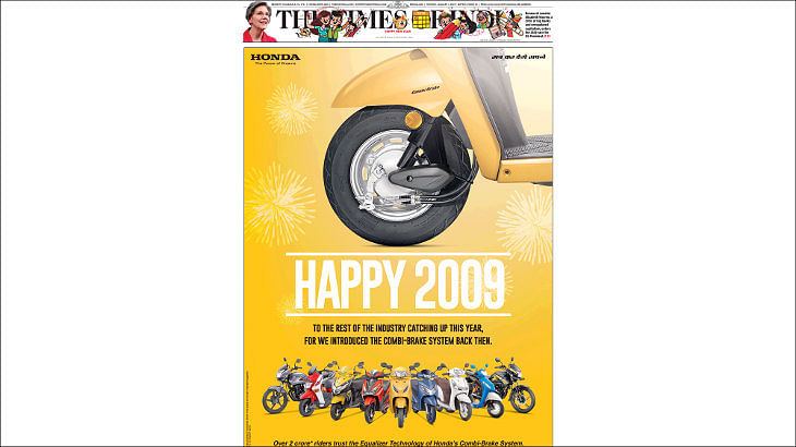 Honda wishes rivals "Happy 2009"
