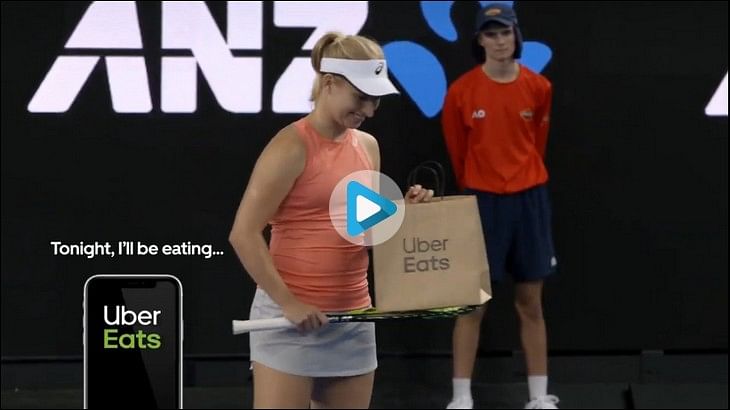 Tennis stars talking food on the court. Why?
